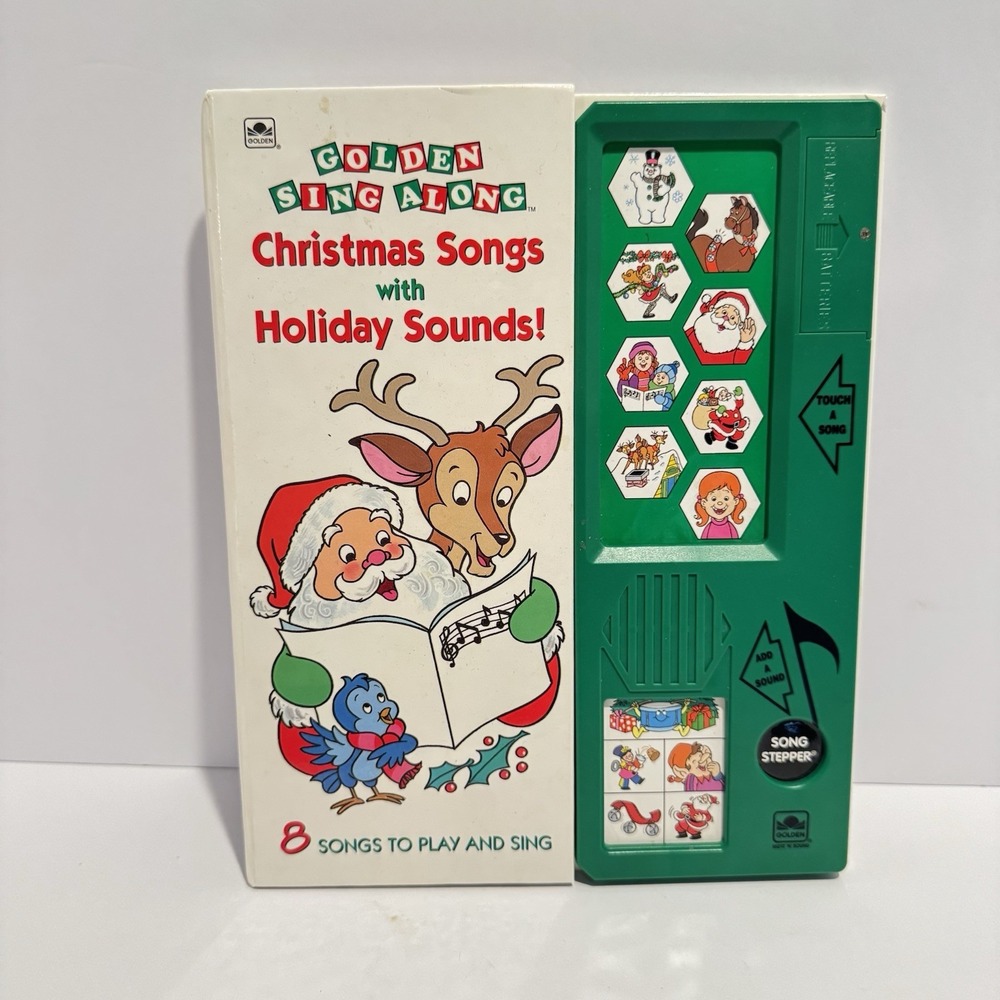 Golden Sing Along Christmas Songs Holiday Children Kids Book 1994 READ‎ DESC.